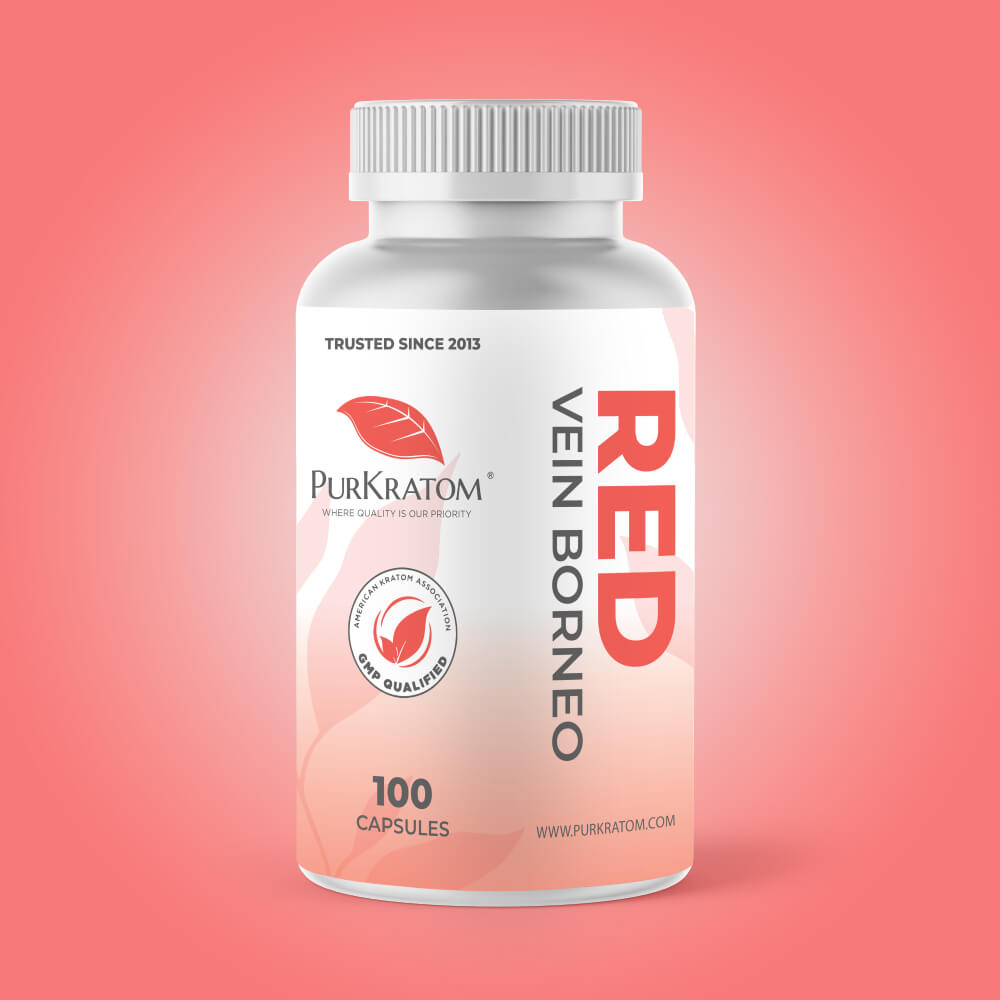 Red Vein Borneo Kratom Capsules